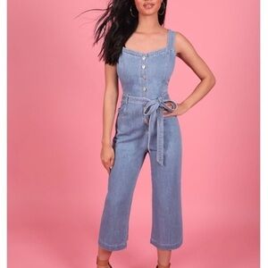 Kittenish Cowgirls Do It Better Denim Jumpsuit | Small